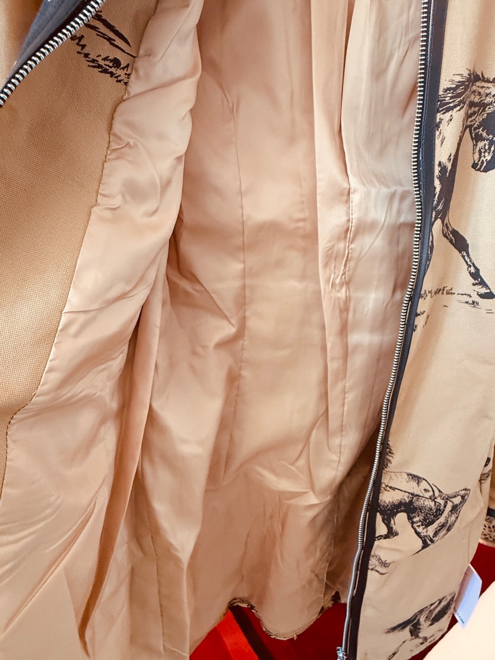 Avec Les Filles Western Print Trench Coat - NWT - Picture 5 of 11